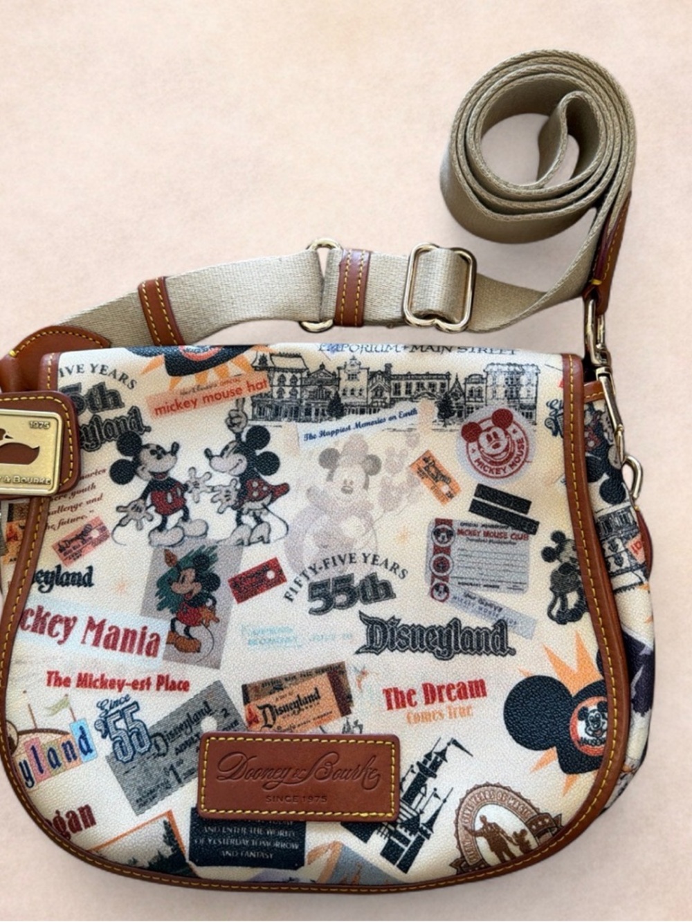 Dooney & Bourke Disneyland (Anaheim) 55th Anniversary Crossbody Bag/Mickey Mania